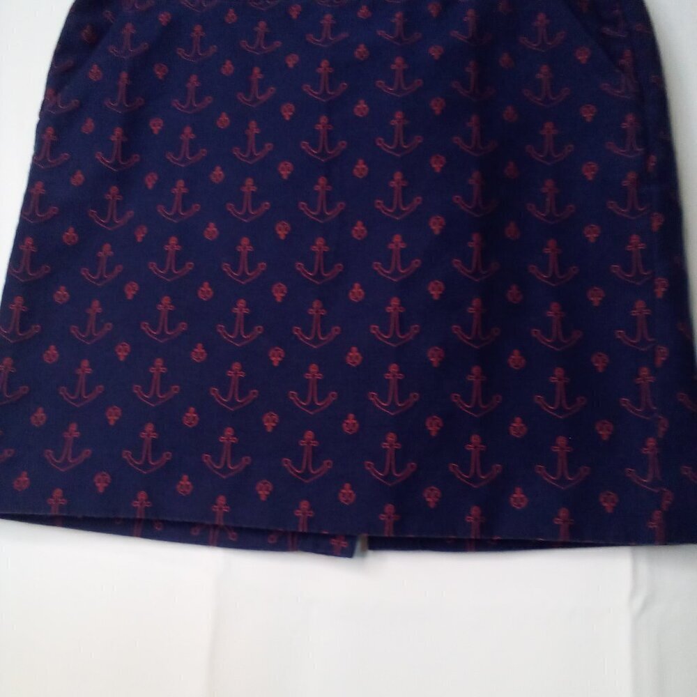 Tommy Hilfiger Skirt Women 8 Anchor Nautical Pockets Blue Red - Picture 7 of 16